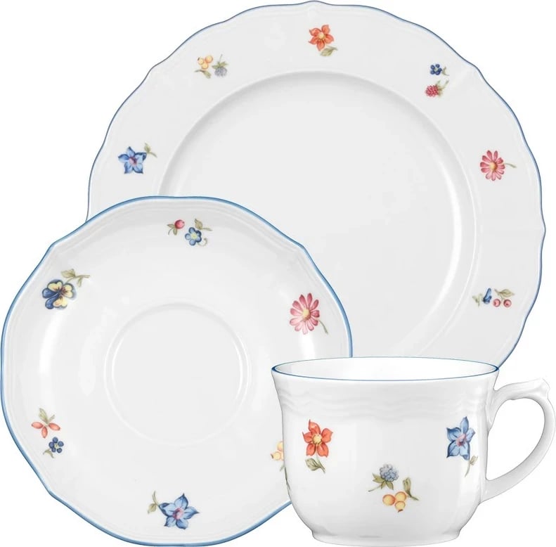 Set enë tavoline Seltmann Weiden 18 copë, Porcelan, Bardhë