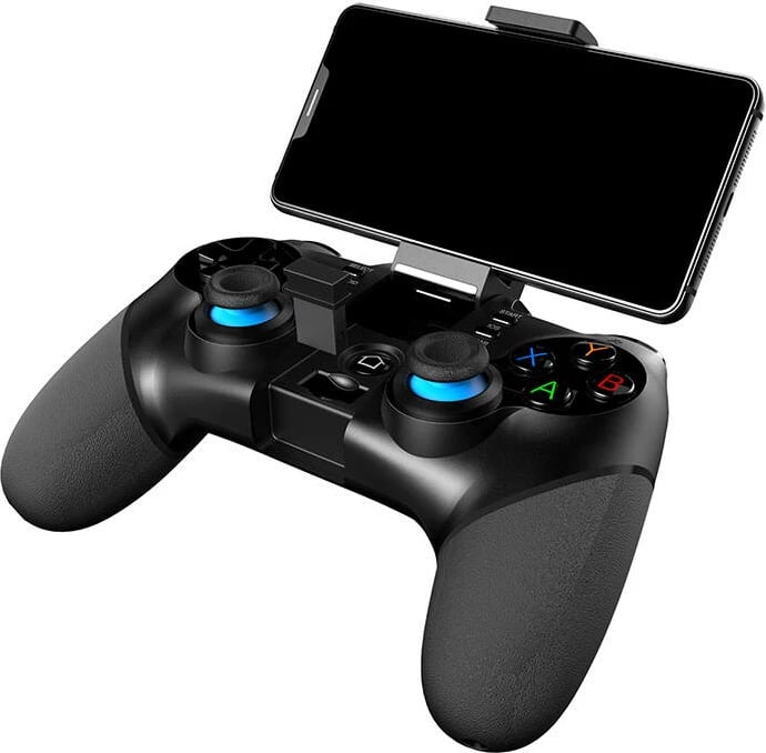 Gamepad wireless iPega PG-9156, Bluetooth 5.0, me mbajtëse telefoni, i zi