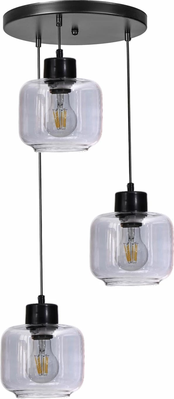 Llambadar Opviq, 9061-3, metal e xham, gri e zi