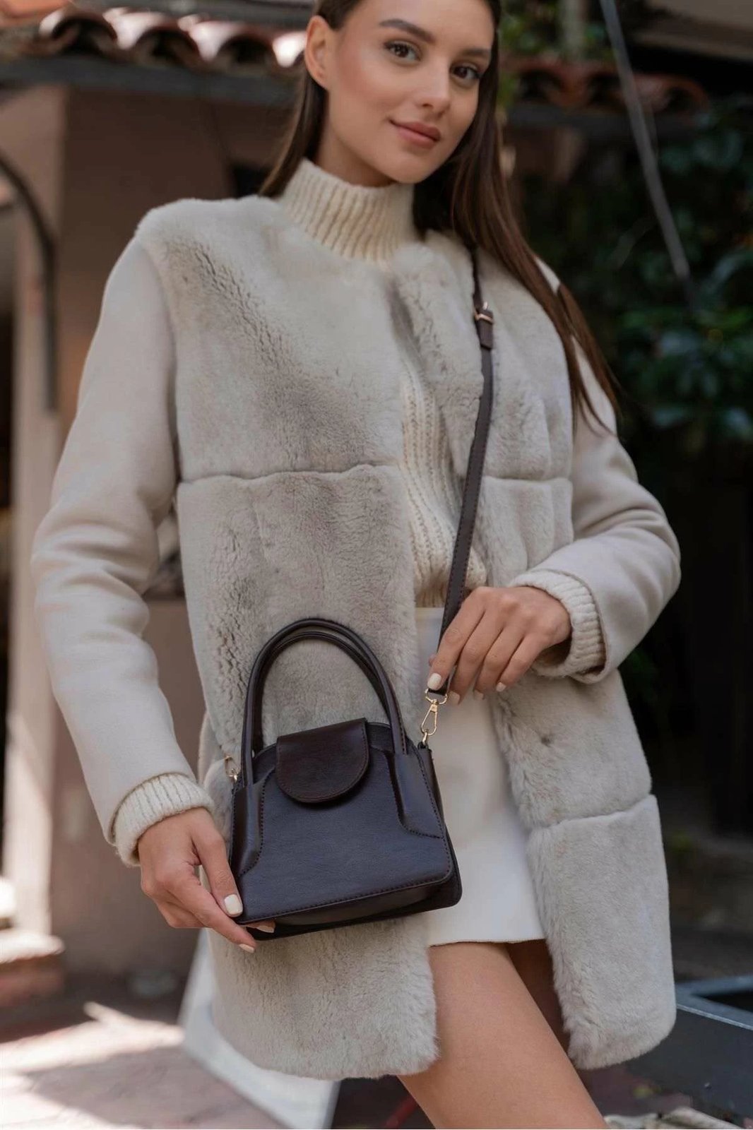 Çantë krahu Zoozie Bags, MK1020223SV10-001, ngjyrë kafe