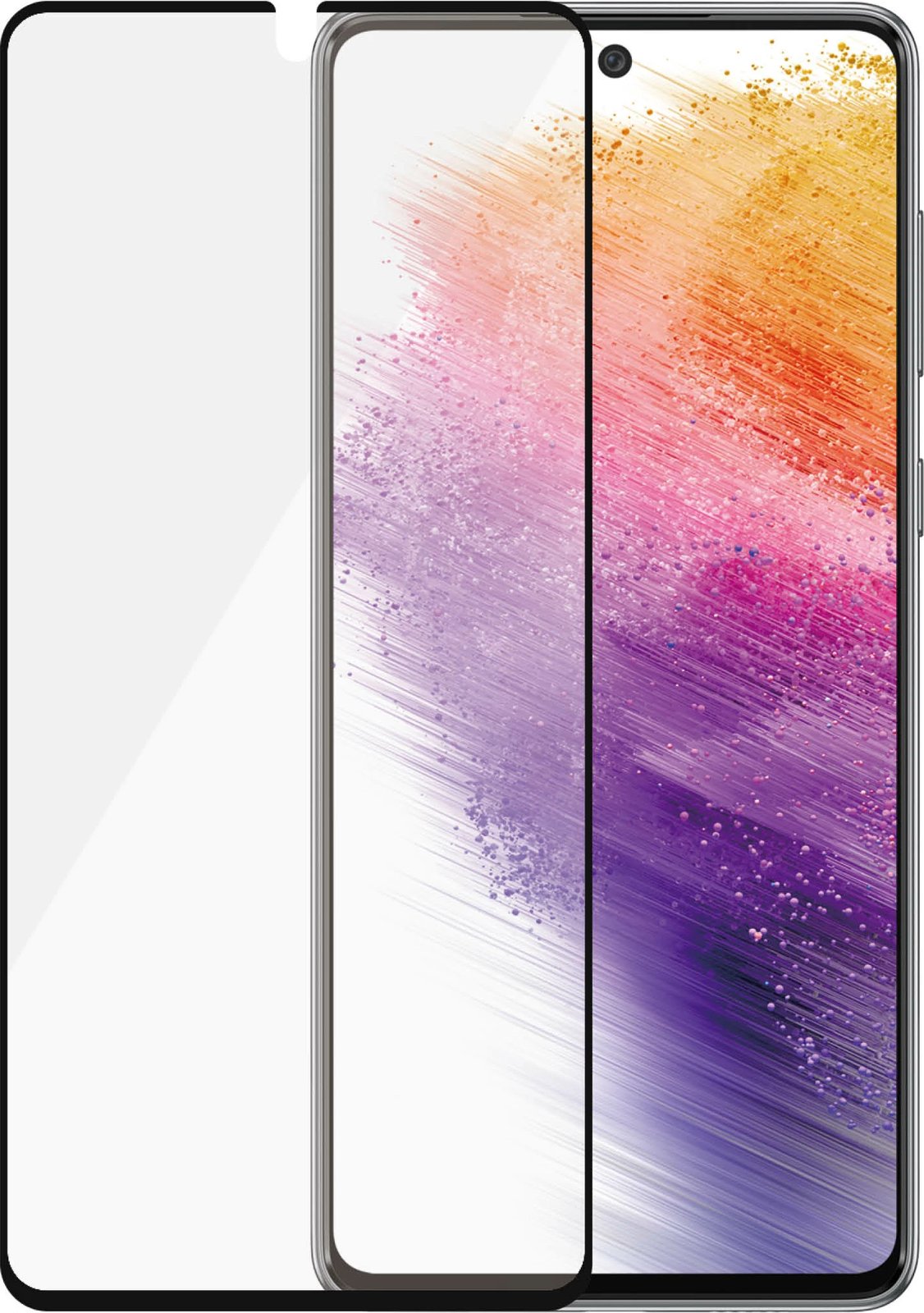 Xham i temperuar PanzerGlass për Samsung Galaxy A73, me kornizë të zezë