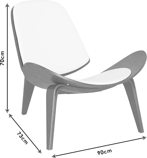 Fotelje Vilma, PU i zi, dru arre, 90x73x75cm