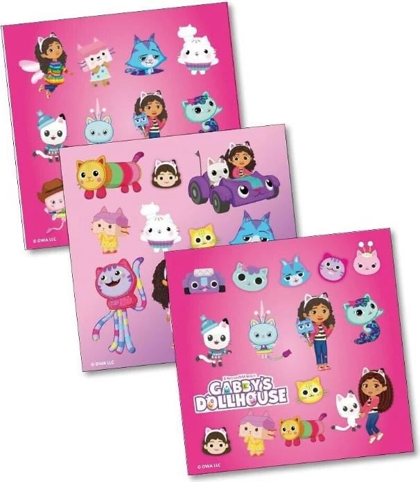 Ditar i butë Gabby's Dollhouse Cobi DT-2764 me 80 faqe dhe 35 ngjitëse, Rozë