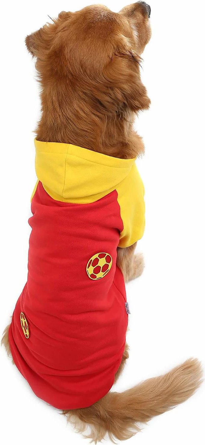 Bluze me kapuç për qen, e kuqe, Paws & Whiskers, Redballsweat