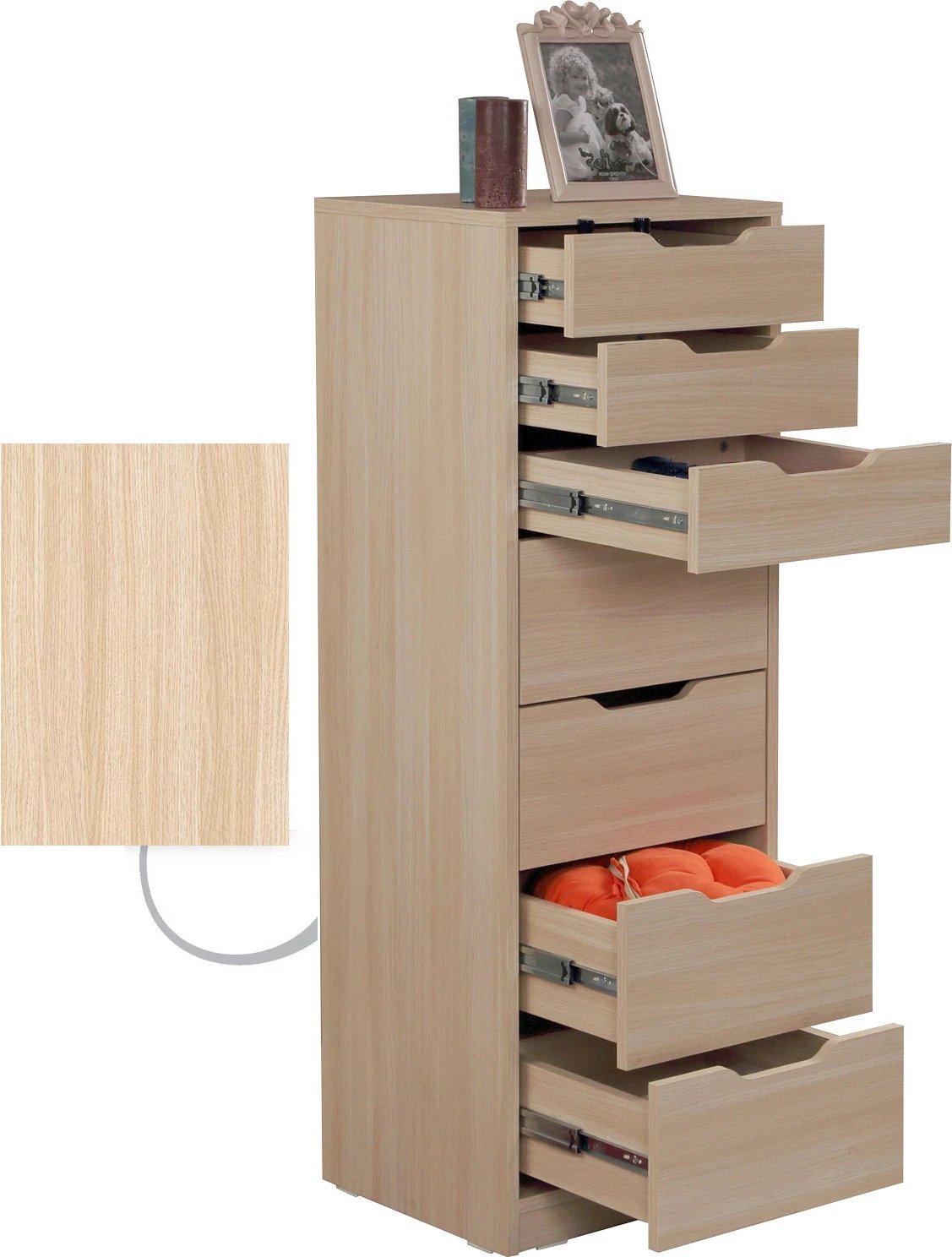 Komodë Hanah Home, Flow, ngjyrë lisi