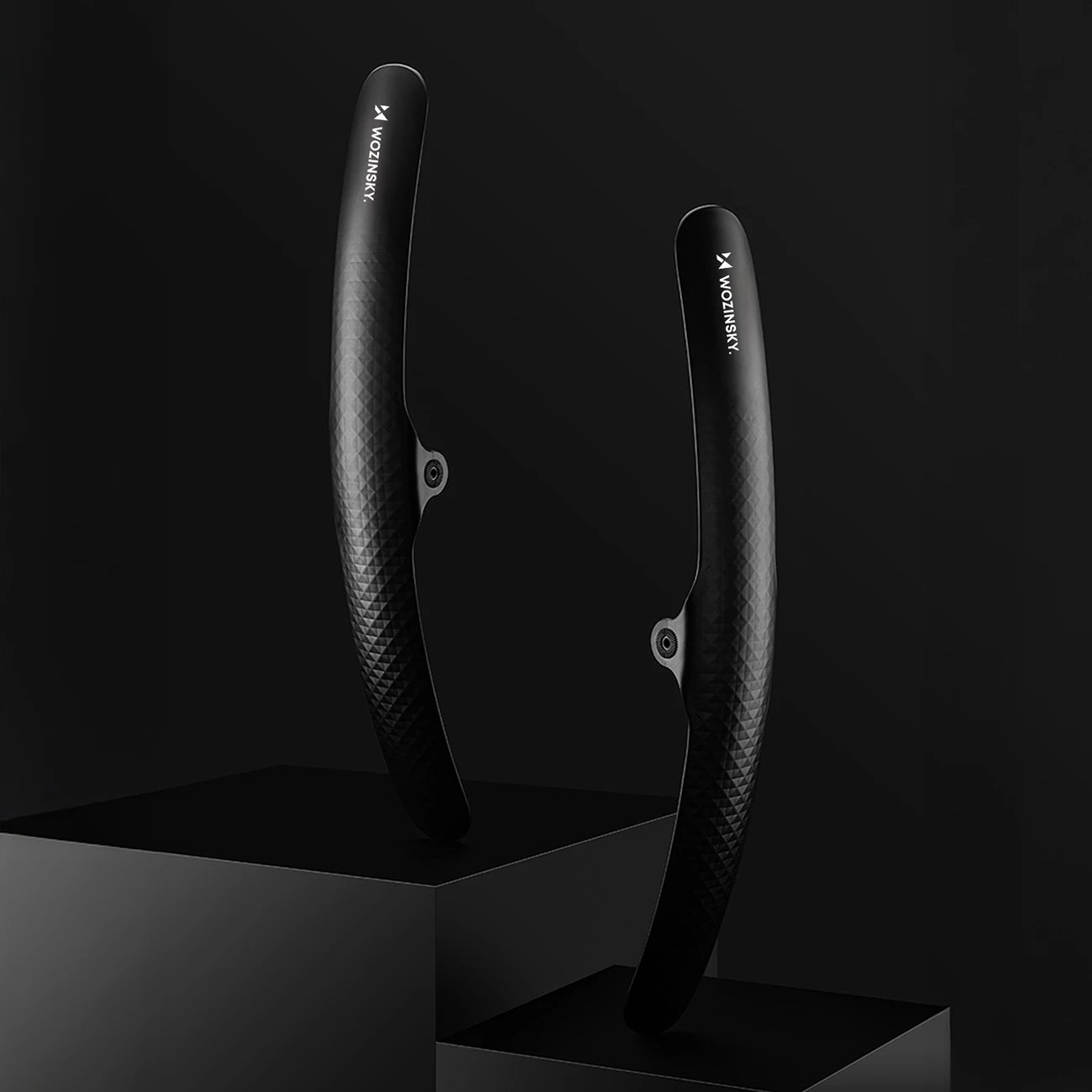 mbrojtëse balte biçiklete, Wozinsky WBR-01, e rregullueshme universale 28-32 cm, montim përpara/prapa, e zezë