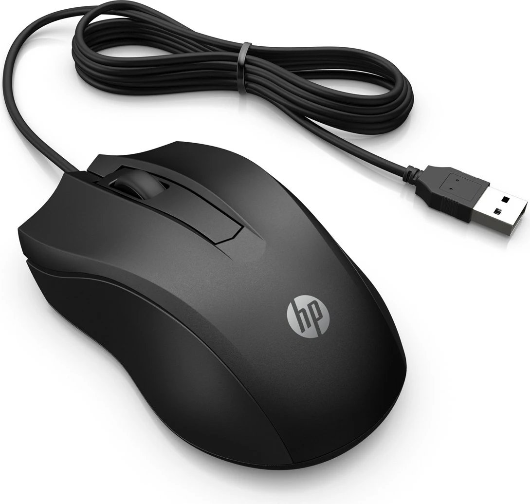 Maus HP 105 me kabllo, USB, 1600 DPI, i zi
