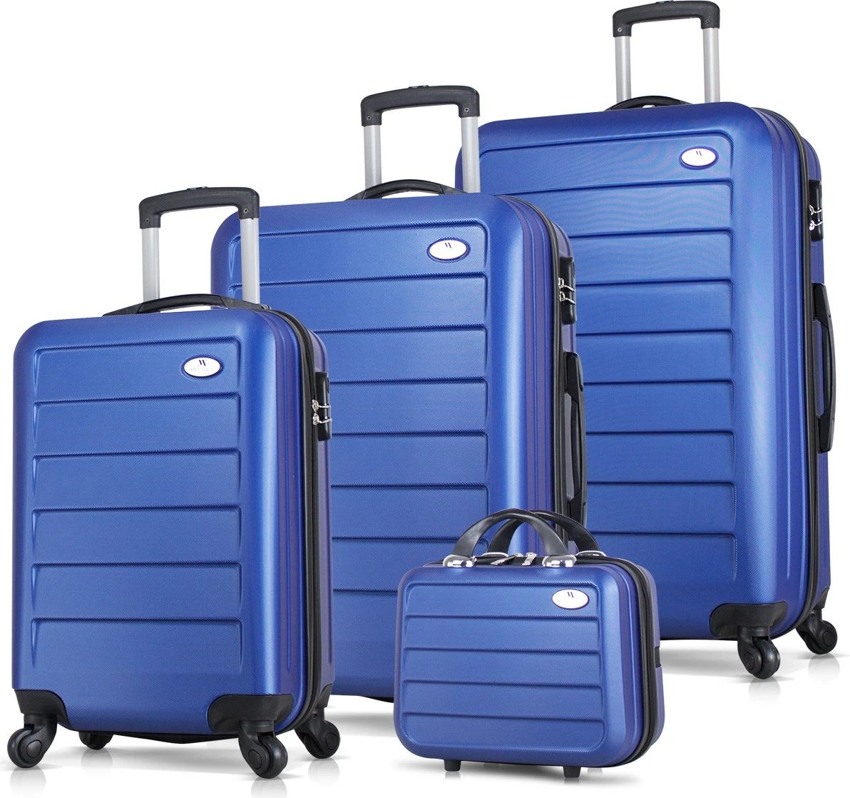 Set valixhesh (4 copë), ngjyrë kaltër, Zoozie Bags, 1536