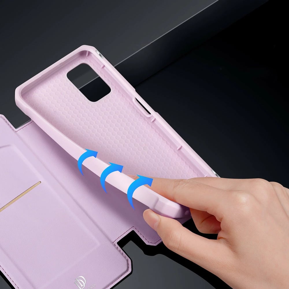 Mbështjellës Dux Ducis Skin X Bookcase për Samsung Galaxy A03s, rozë
