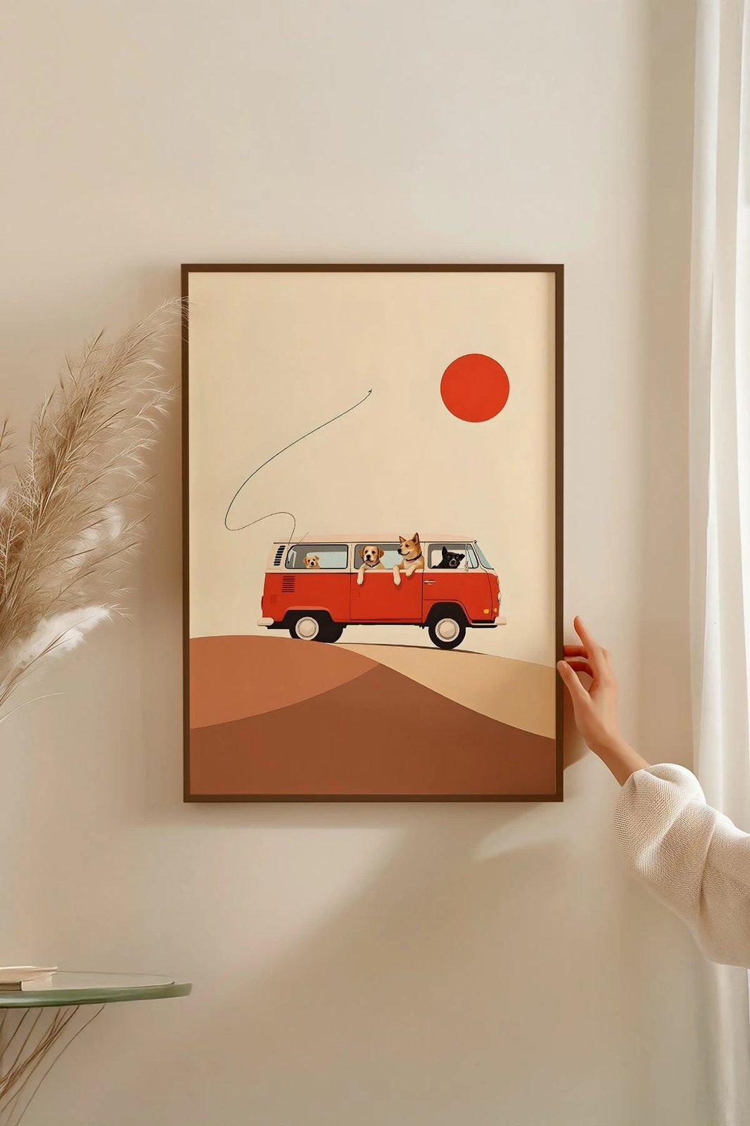 Pikturë dekorative me kornizë, shumëngjyrëshe, Lmnmdlkahve43