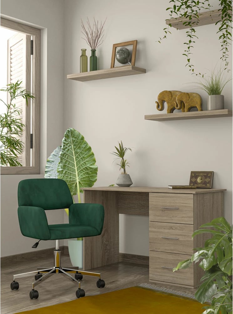 Shishe dekorative prej qelqi, ngjyrë e verdhë, 9x9x26cm