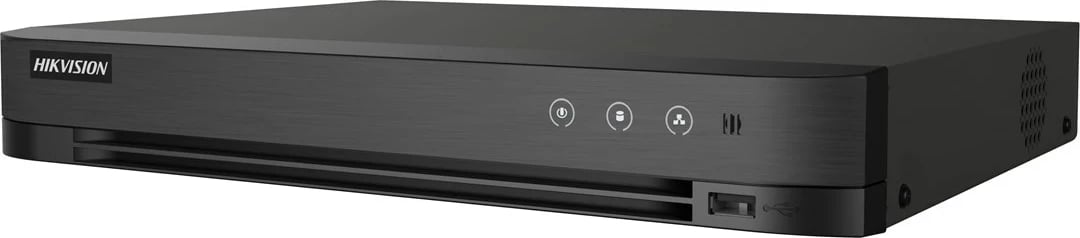 DVR Hikvision Pro Series 4-kanalësh, 5 MP, 1U, H.265 AcuSense, i zi