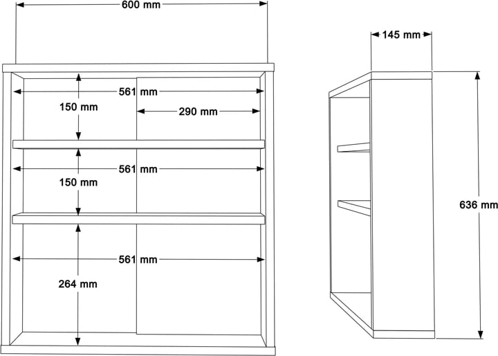 Dollap banjoje me pasqyrë, ngjyrë natyrale, 60x14.5x63.6 cm