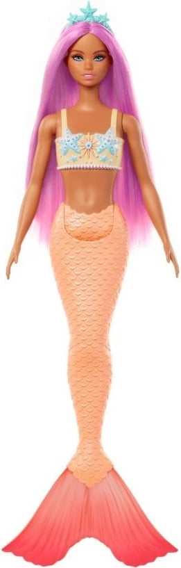 Kukull Barbie Mermaid Mattel HRR05, bisht portokalli