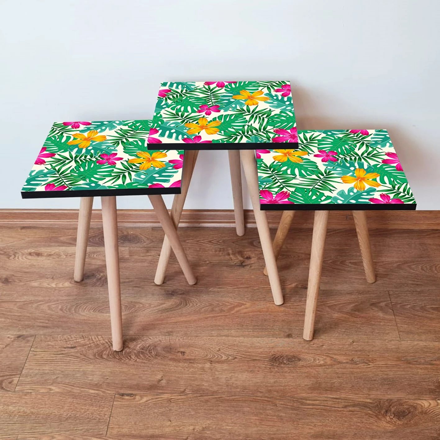 Set tavolinash ndihmëse (3 copë), Skye Decor, 3Shp206, shumëngjyrëshe