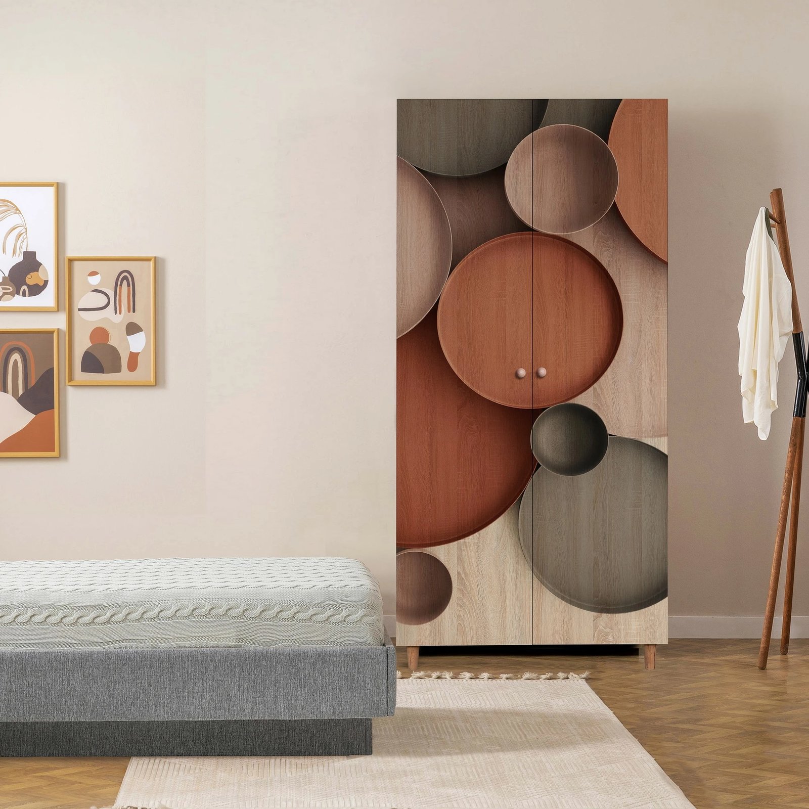 Dollap garderobe Skye Decor, ngjyrë Sonomo, Lidya 2 -976