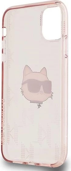 Mbështjellës Karl Lagerfeld IML Choupette Head & Monogram për iPhone 11/XR, Rozë