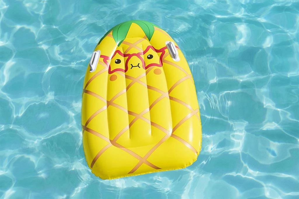 dyshek uji fryhor për fëmijë, Bestway Ananas, 84 x 56 cm, me doreza, e verdhë