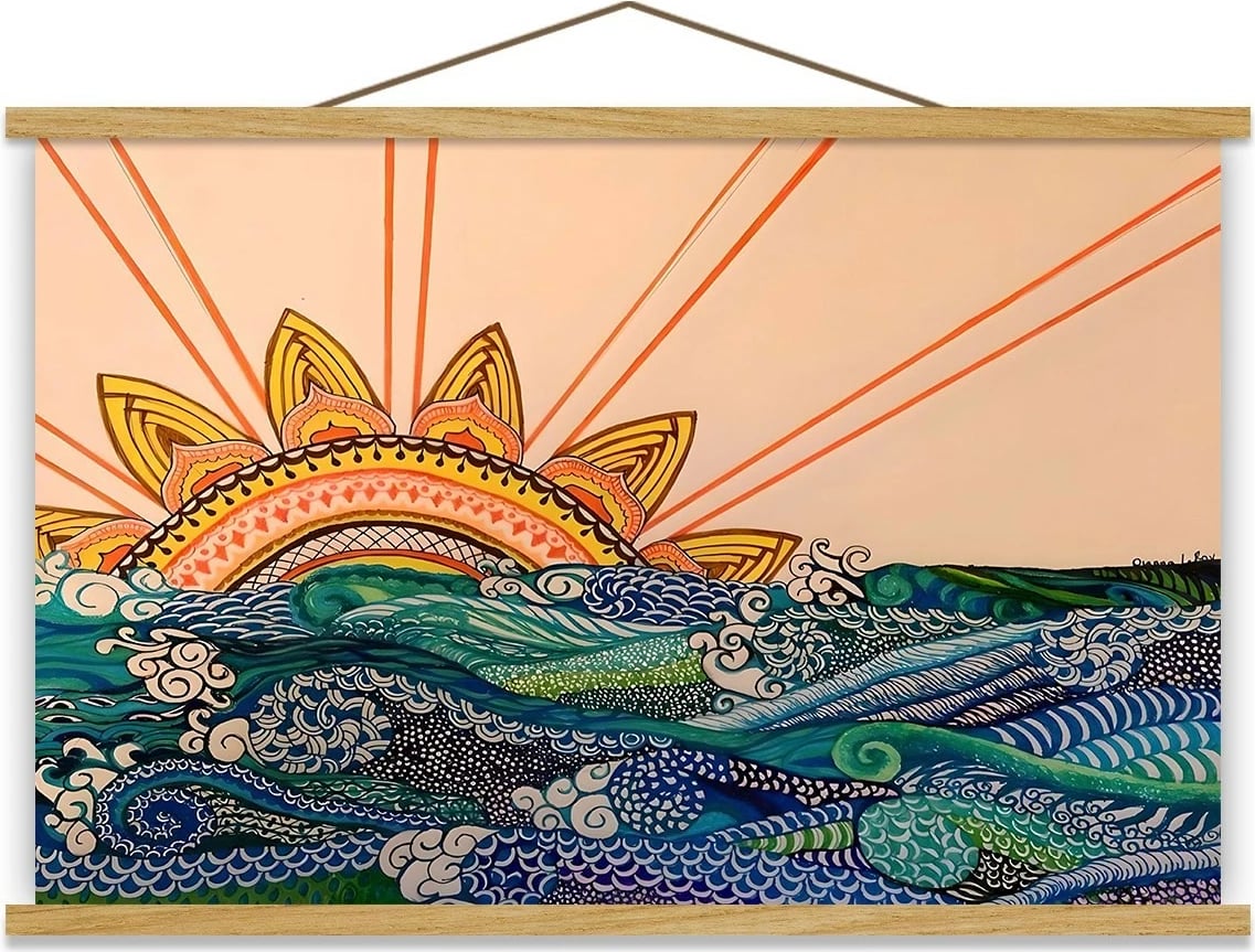 Pikturë dekorative me kornizë, shumëngjyrëshe, MRG24, 50x70cm