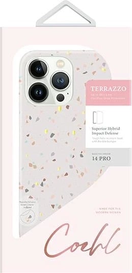 Mbështjellës UNIQ Coehl Terrazzo për iPhone 14 Pro, sand