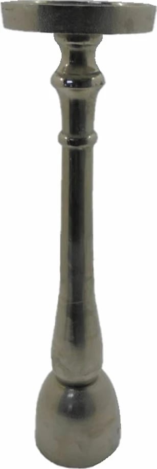 Mbajtës qirinjsh LUXOR, alumin, ngjyrë argjendi-nikel, 17x17x64 cm