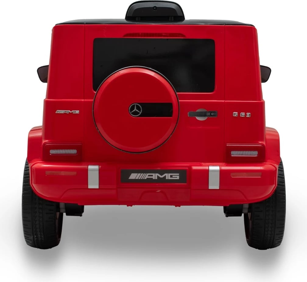 makinë elektrike për fëmijë, Baby Mix, Mercedes-Benz G63 AMG, 12V 4.5Ah, 2x30W, me telekomandë 2.4G, USB/Bluetooth, LED, e kuqe