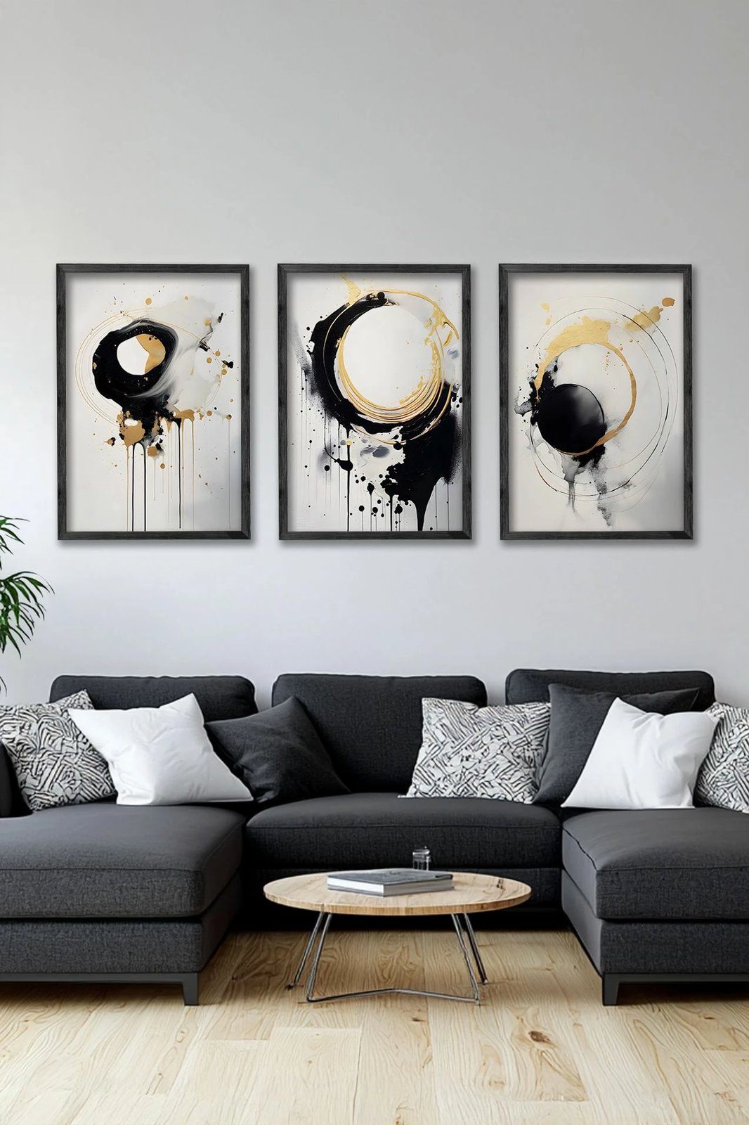 Pikturë dekorative me kornizë (3 copë), Wallity, Ersy3Syhcrv60