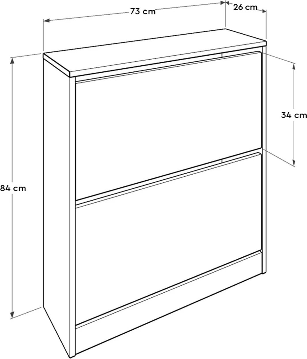 Dollap për këpucë Hanah Home, Shc-520-Bb-1, i bardhë