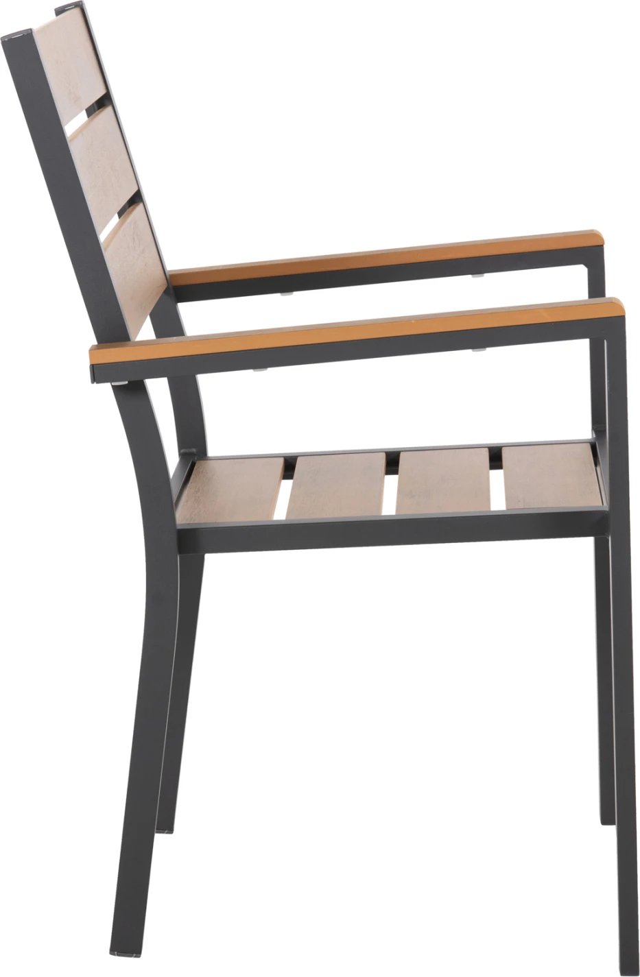 Karrige alumini SAGA FH5981.03, ngjyrë anthracite-polywood natyrale, 55x55x86H cm