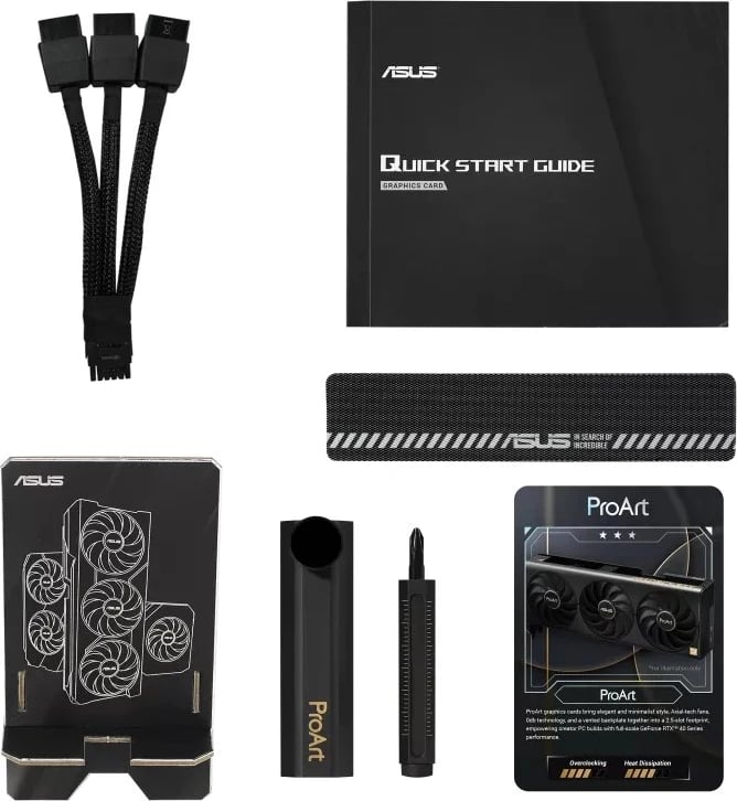Kartë Grafike ASUS ProArt -RTX4080S-O16G, NVIDIA GeForce RTX 4080 SUPER, 16 GB GDDR6X, E zezë