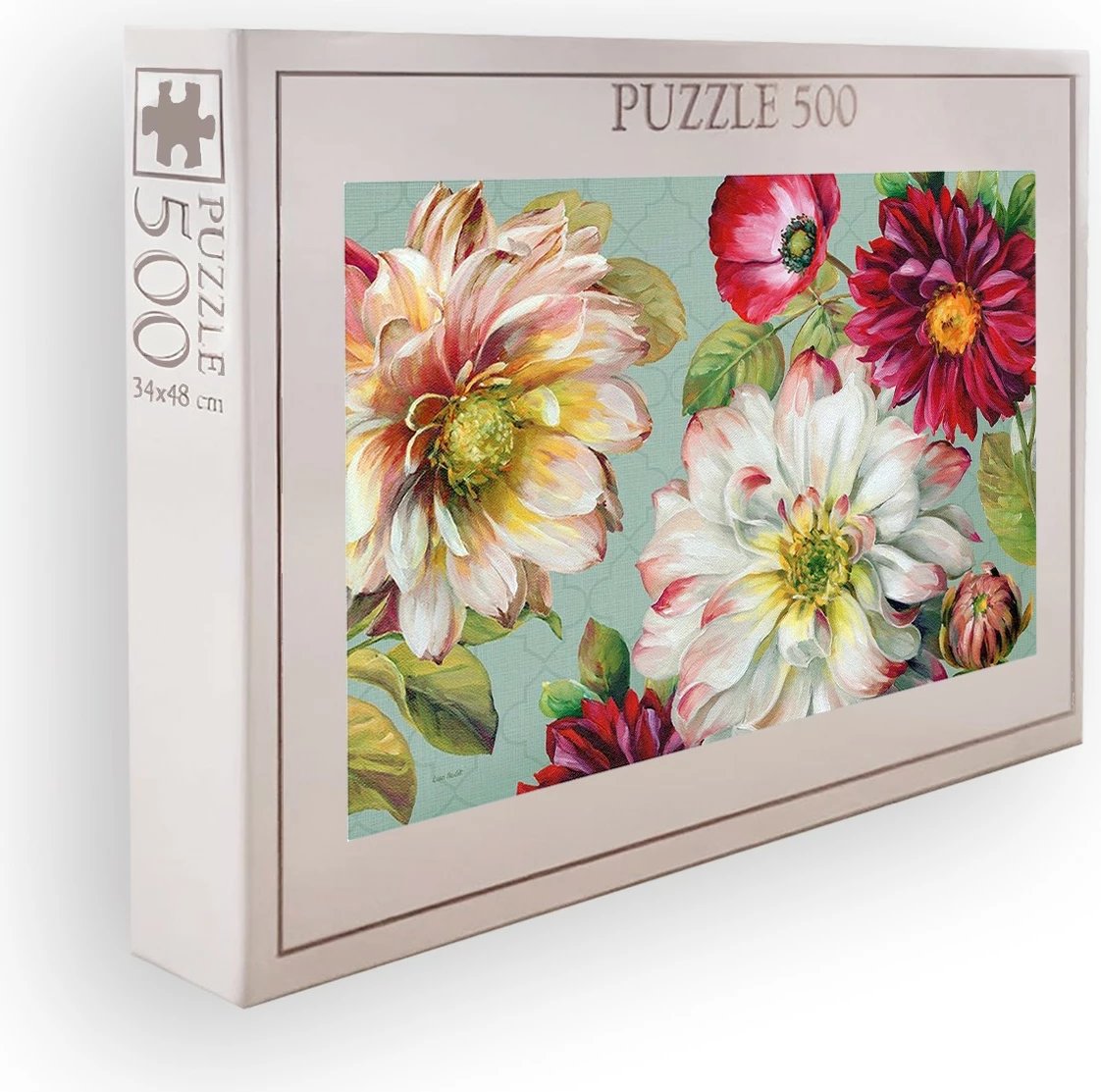 Puzzle me 500 copa, lule shumëngjyrëshe, Evila Originals, PZL_074_500