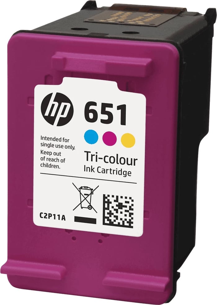 fishek boje, HP, 651 C2P11AE, 300 faqe, standard, tri-ngjyrësh cyan magenta yellow