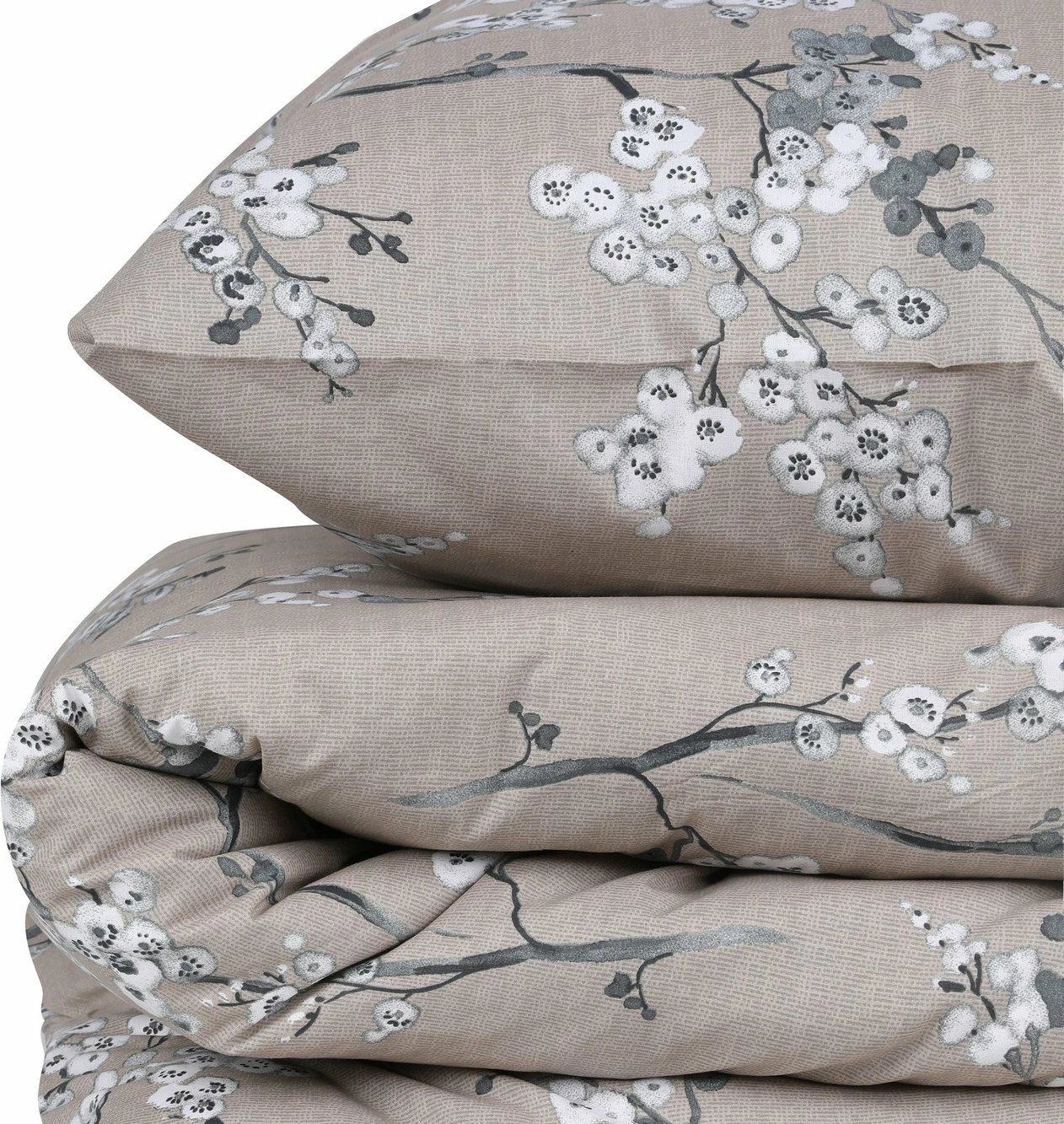 Set mbulesë jorgani Ranforce Single XXL, ngjyrë kafe dhe e bardhë, L'essentiel, Chicory