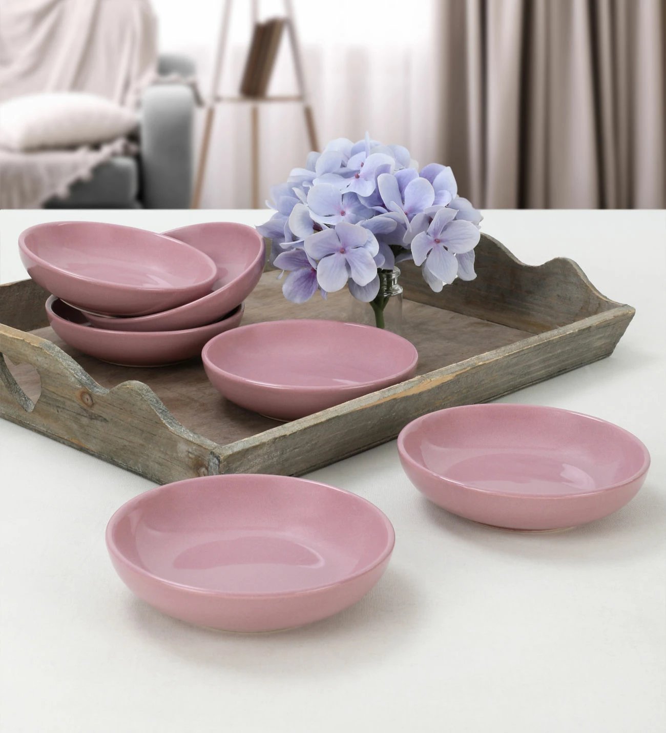 Set tasash për salcë, qeramike, ngjyrë vjollcë, 6 copë, Hermia Concept, ST489006F451A000000MAYD100