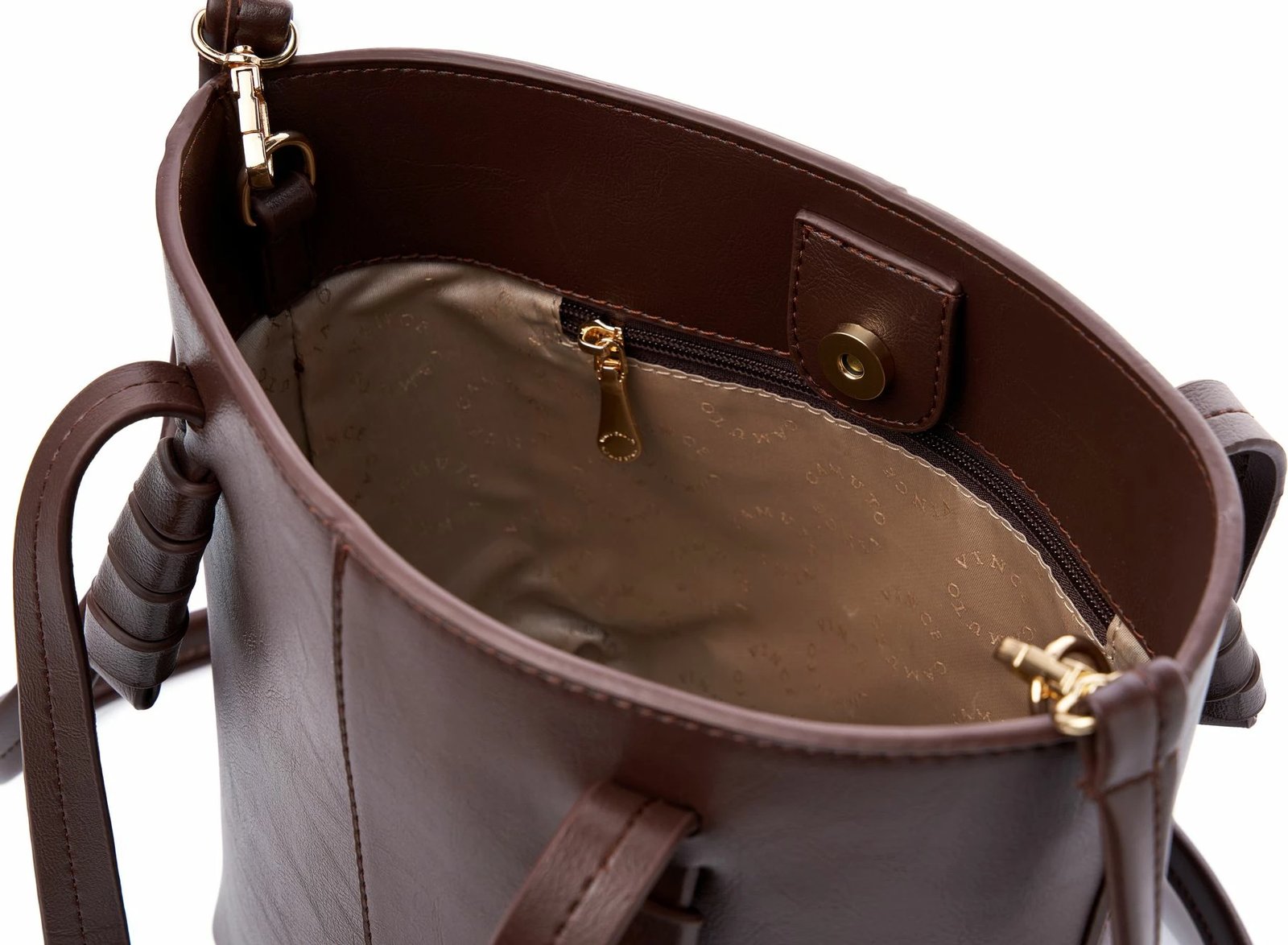 Çantë shpatullës Vince Camuto Piedmont, ngjyrë çokollatë