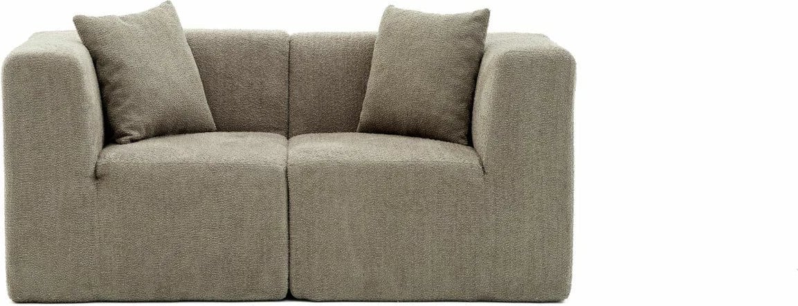 Divan dy vendësh, ngjyrë gri, Atelier del Sofa, Raks