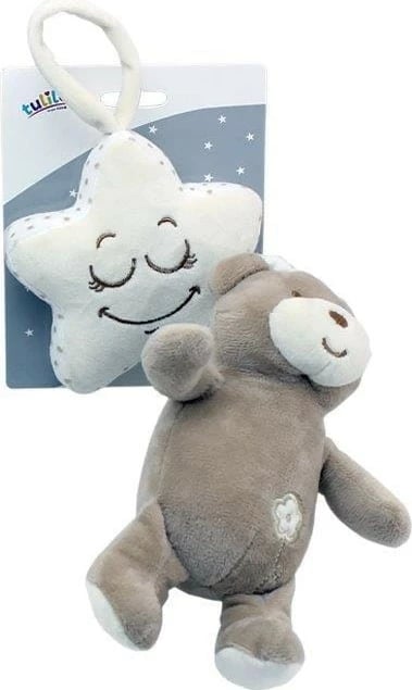 Kuti muzikore për fëmijë Tulilo Caramel Bear 35 cm, Bezhe/Karamel