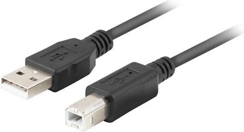 Kabllo Lanberg, USB-A/USB-B, 1m, i zi