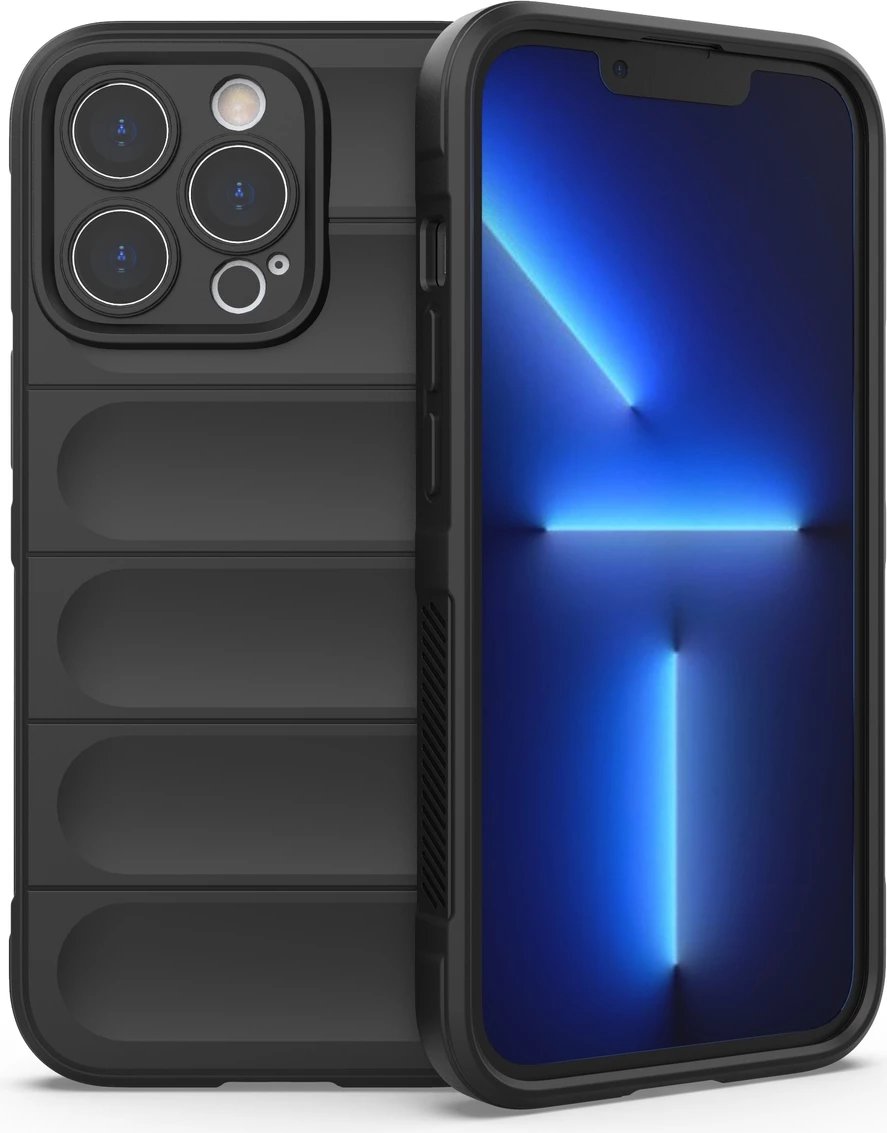 Mbështjellës Hurtel Magic Shield Case për iPhone 13 Pro, TPU, i zi