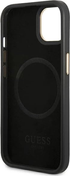 Mbështjellës Guess GUHMP14MU4GPRK për iPhone 14 Plus 6.7", MagSafe, i zi