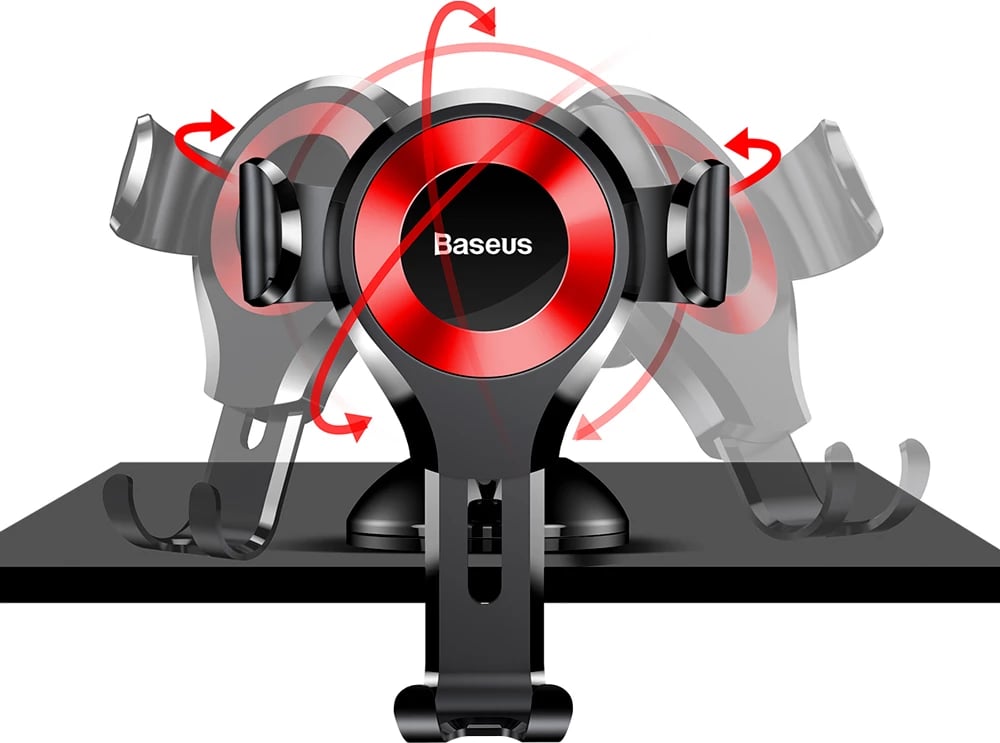 Mbajtës graviteti për celular Baseus Osculum SUYL-XP09, për xham ose panel, zi e kuqe