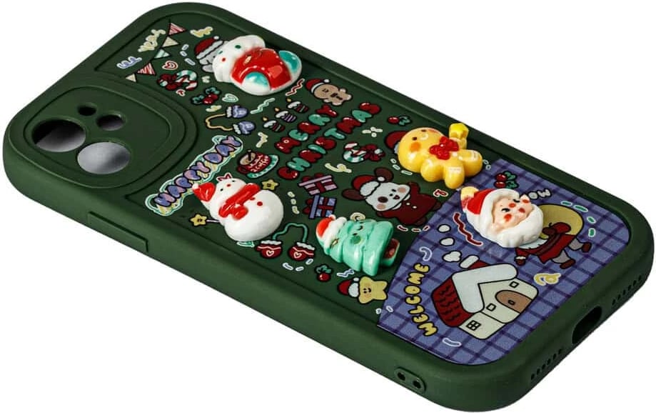 Fotroll për telefon TECH TIME Christmas Edition Deep Green (IP14PROMAX)