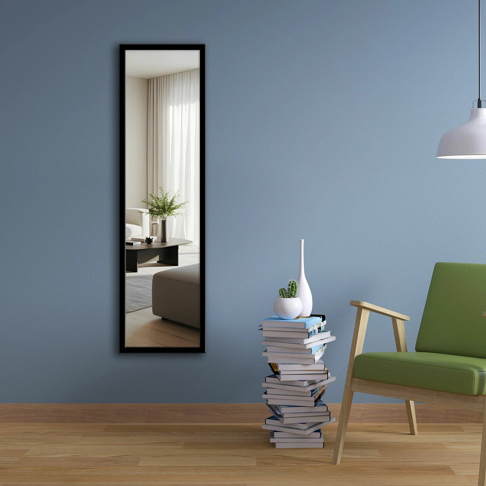 Pasqyrë e gjatë Cheval, ngjyrë e zezë, Skye Decor, 35x125cm