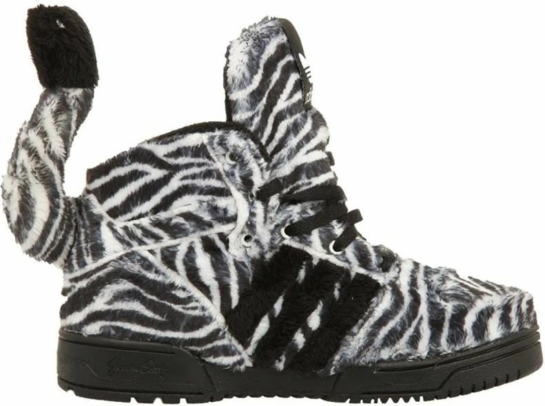 Atlete për fëmijë adidas Originals Jeremy Scott Zebra, të bardha e të zeza