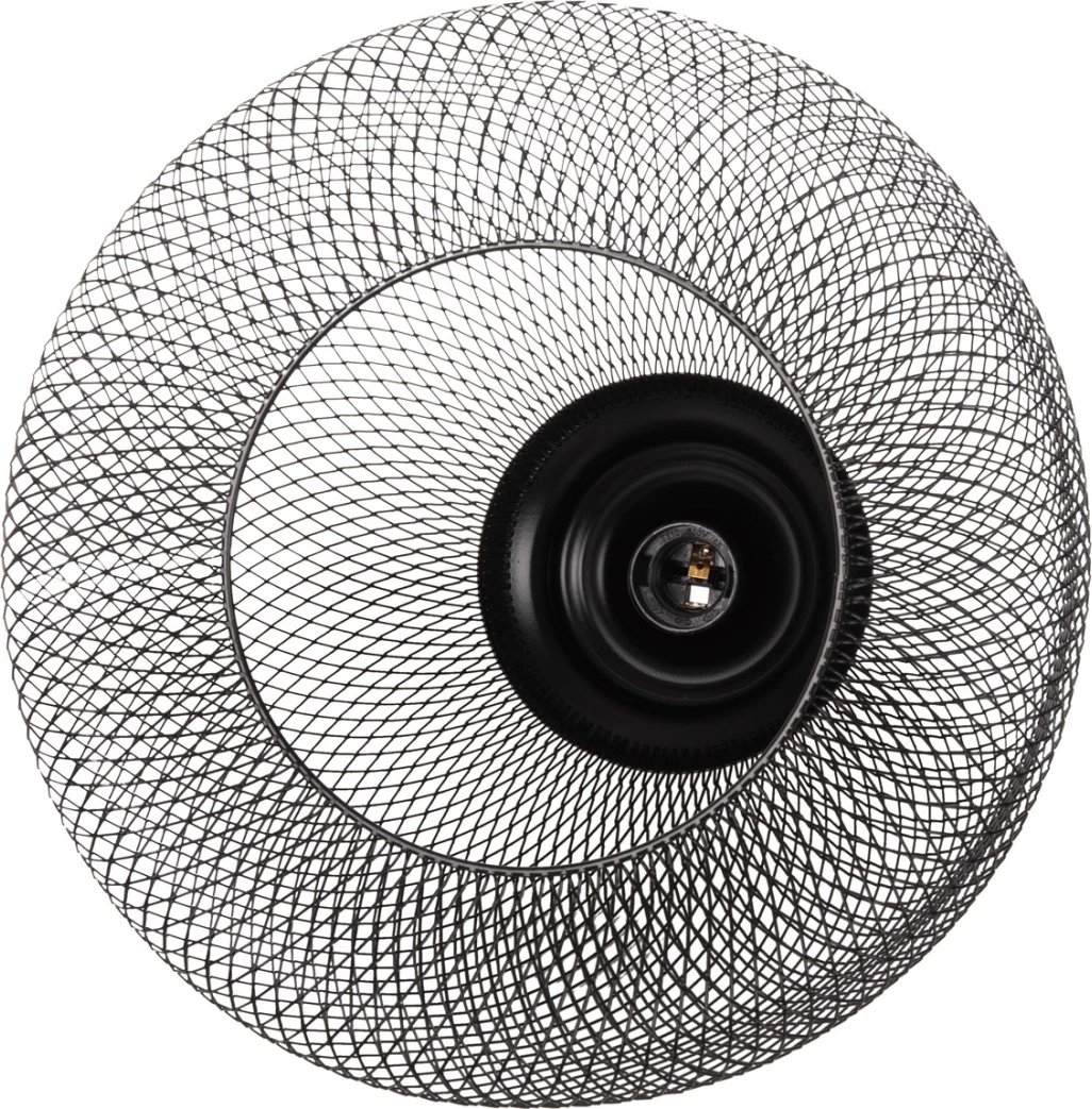 Llampë varëse tavani, rrjetë metali e zezë, kapak në formë zileje, FH4100, Φ32x137H cm Llampë varëse tavani, rrjetë metali e zezë, kapak në formë zileje, FH4100, Φ32x137H cm