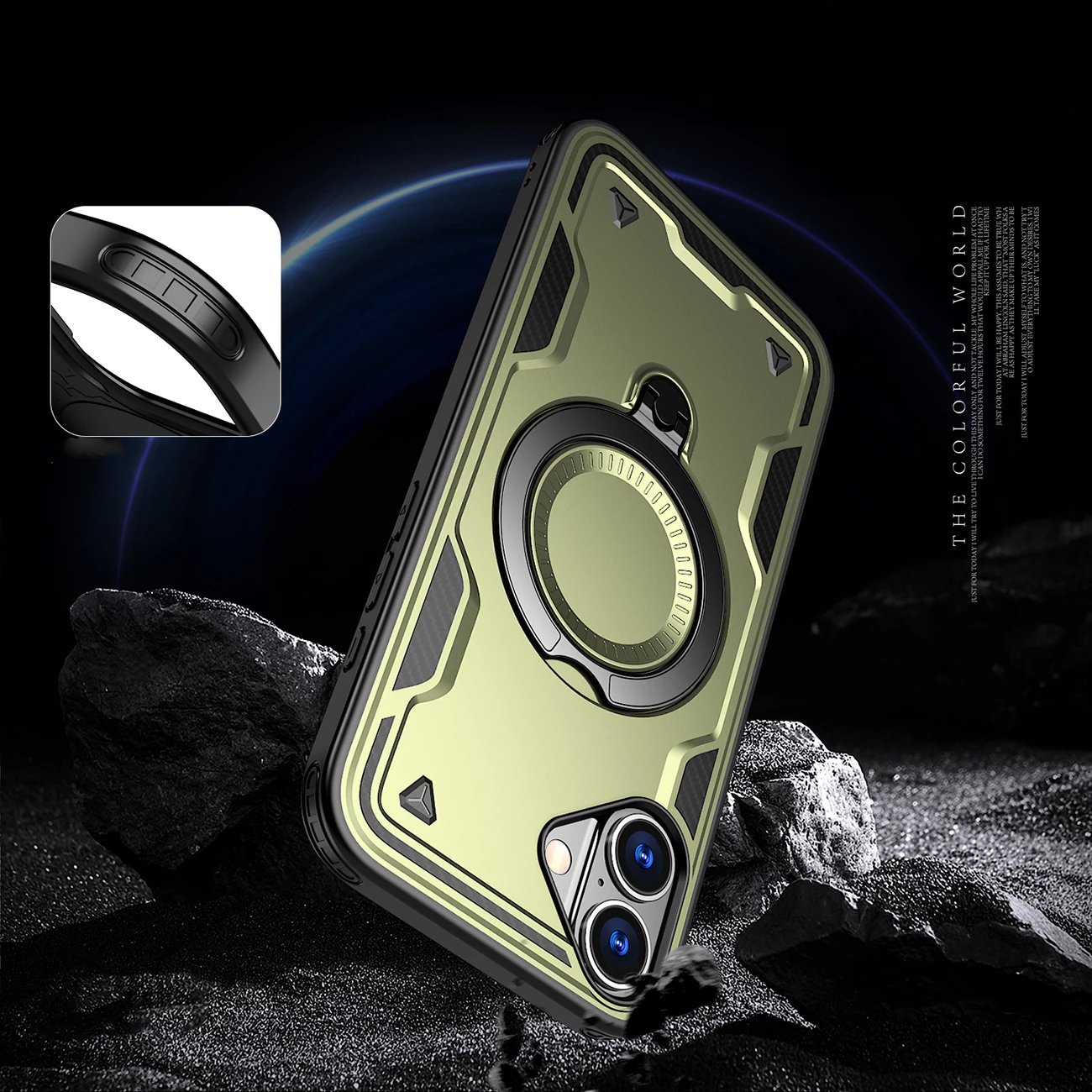 Mbështjellës Hurtel Hybrid Armor Trendy me MagSafe për iPhone 16, Jeshil