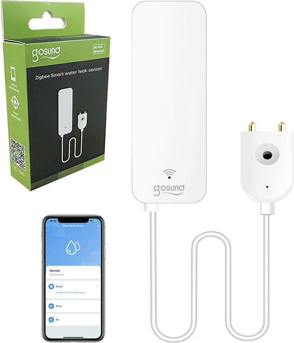 Sensor uji i mençur Gosund ST19 me ZigBee, për rrjedhje, i bardhë