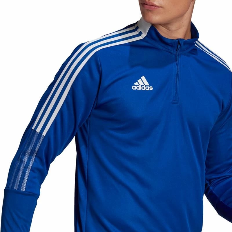 Duks adidas Tiro 21 Training Top M GH7302 për meshkuj, blu Duks adidas Tiro 21 Training Top M GH7302 për meshkuj, blu