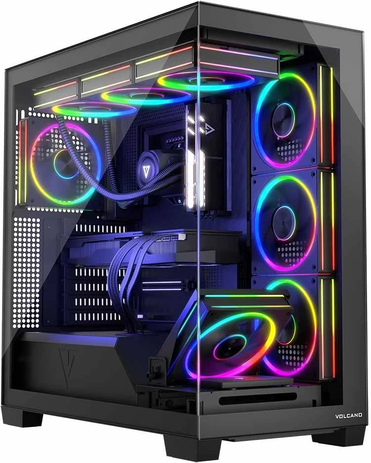 Kasë MODECOM STELLAR 8F ARGB, Midi Tower, e zezë Kasë MODECOM STELLAR 8F ARGB, Midi Tower, e zezë