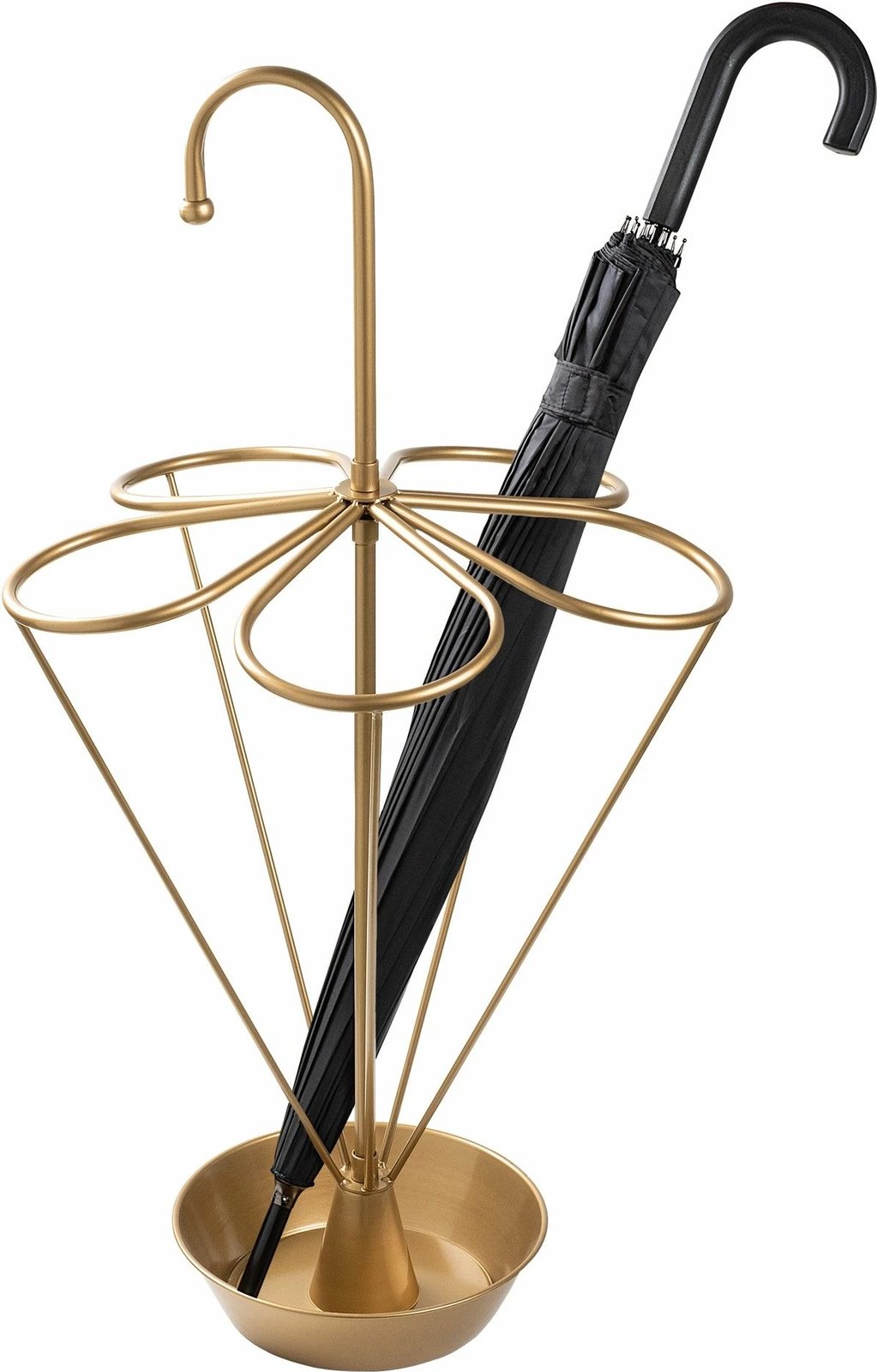 Stendë për ombrella, metalike, ngjyrë ari, Evila Originals, 40x40x76cm